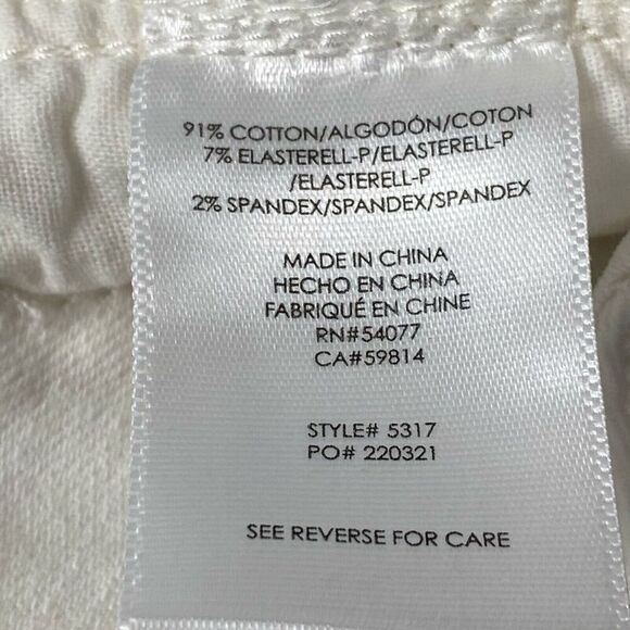 Cabi Zip Curvy Skinny Jean White Womens size 2 Style #5317. Stretch Pockets - Picture 11 of 11